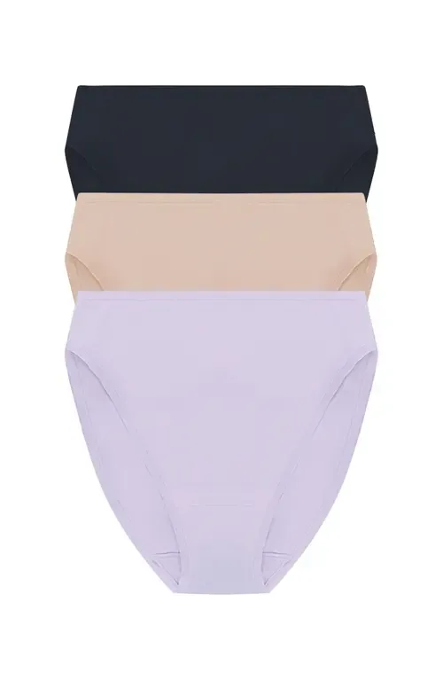 Bliss Bare Cotton High Cut Brief 3-Pack