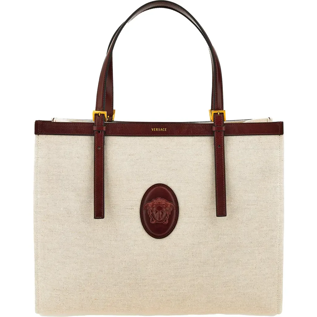 Large Rivière Canvas Tote by Versace
