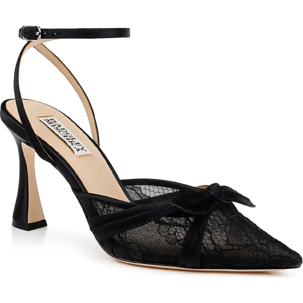 Josie Ankle Strap Pointed Toe Pump by Badgley Mischka Collection