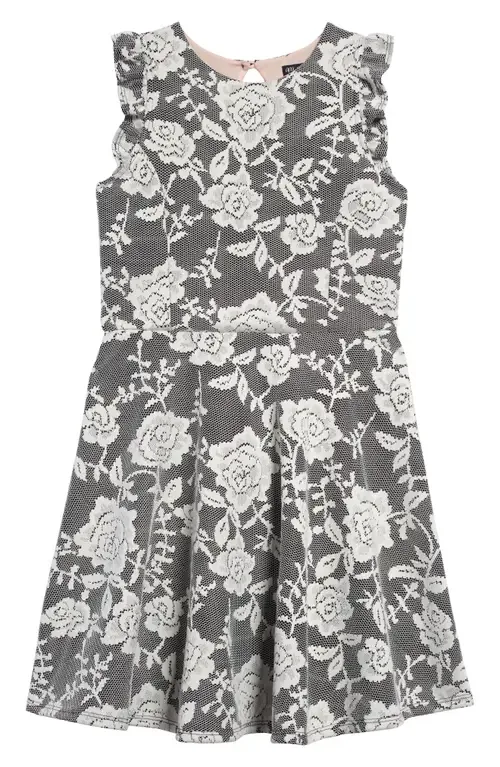 Bonded Lace Skater Dress by Ava & Yelly