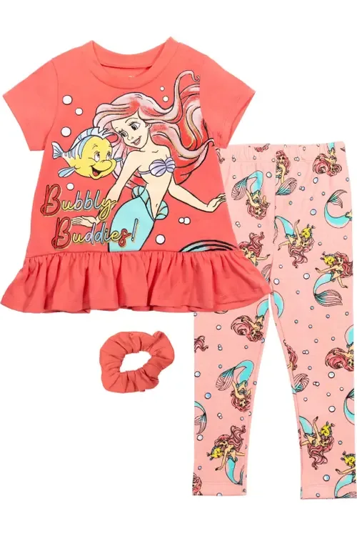 The Little Mermaid Princess Ariel Glitter T-Shirt and Leggings Set by Disney