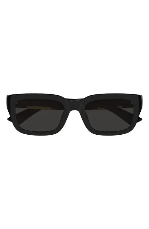 54mm Rectangular Sunglasses by Bottega Veneta