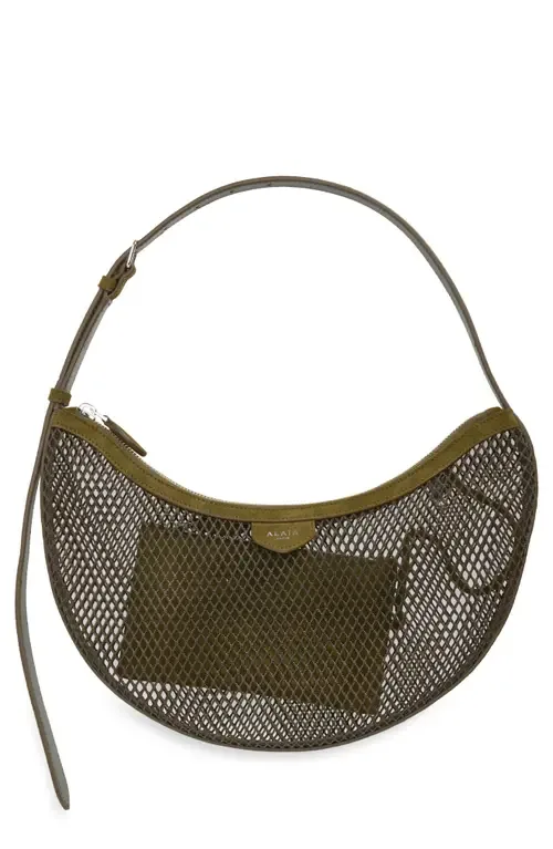 Demi Lune Fishnet & Suede One Piece by Alaïa