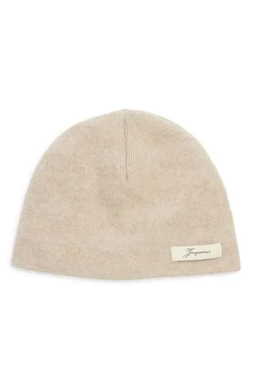 Le Bonnet Chevron Virgin Wool & Cashmere Beanie by Jacquemus