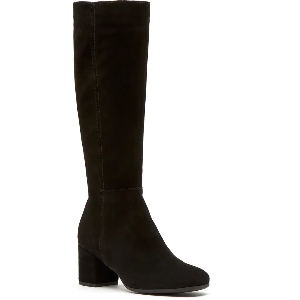 Jaxson City Dry™ Waterproof Knee High Boot in Black Suede