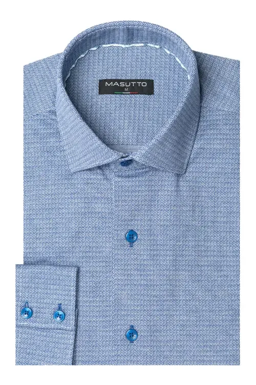 Zoul Knit Print Button-Up Shirt by MASUTTO