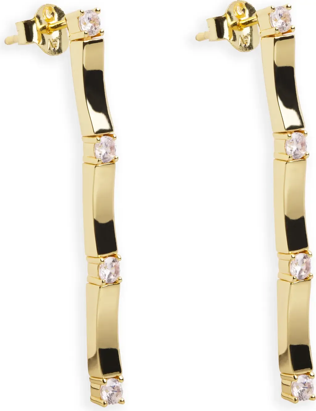 Linear Cubic Zirconia Earrings by ARGENTO VIVO
