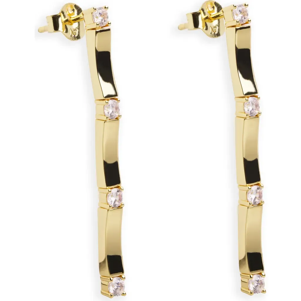 Linear Cubic Zirconia Earrings by ARGENTO VIVO