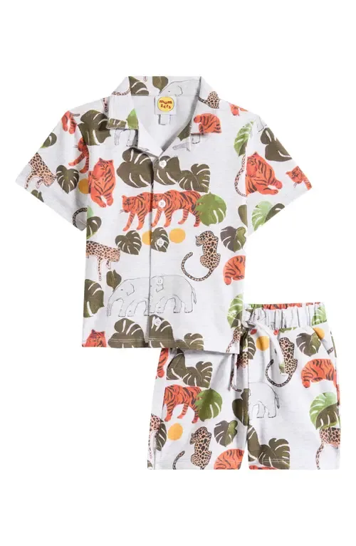 Jungle Print Camp Shirt & Shorts Set by MUMZERS