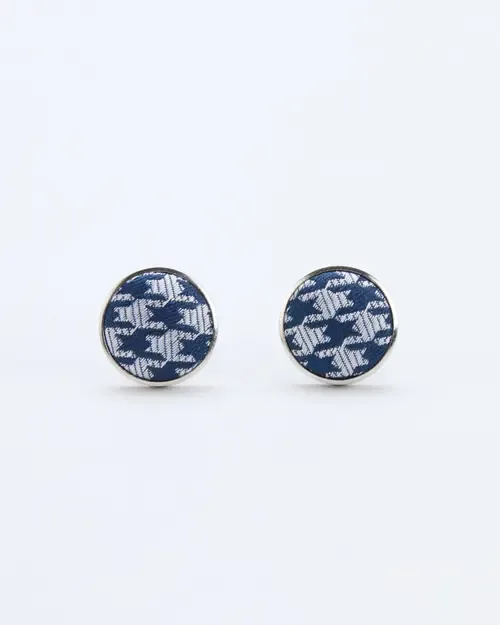 Houndstooth Heritage Silk Cufflinks by Knottery & Co
