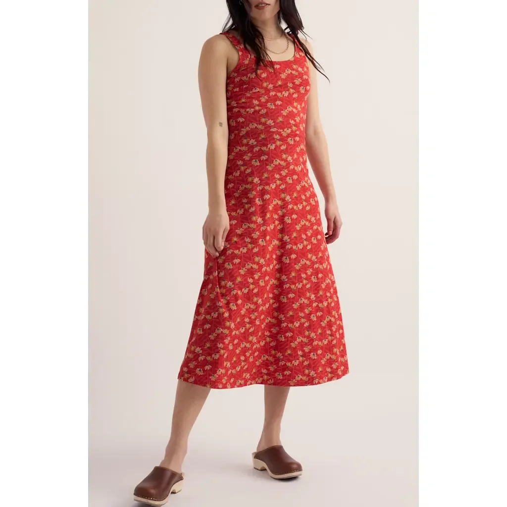 Sun Gleam Sleeveless Stretch Organic Cotton Jersey Midi Dress by Seasalt Cornwall