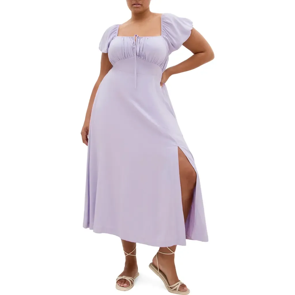 Abbie Peasant Midi Dress
