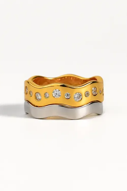 Wave Ring Set by Zynnia Collective