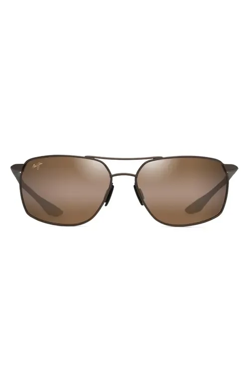 Puu Kukui 58mm Polarized Rectangle Sunglasses by Maui Jim