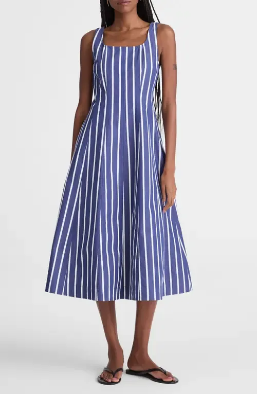 Rylie Stripe Poplin Midi Dress by Madewell
