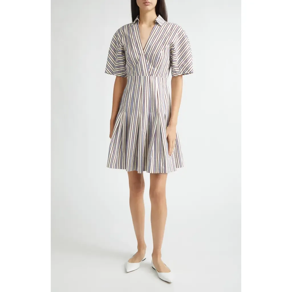 Stripe Cotton Dress by Lela Rose