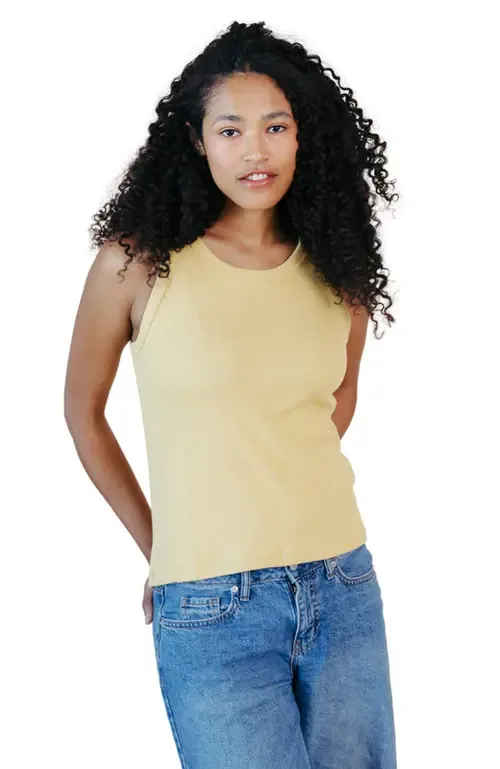 Charlie Ribbed Tank by POPLINEN
