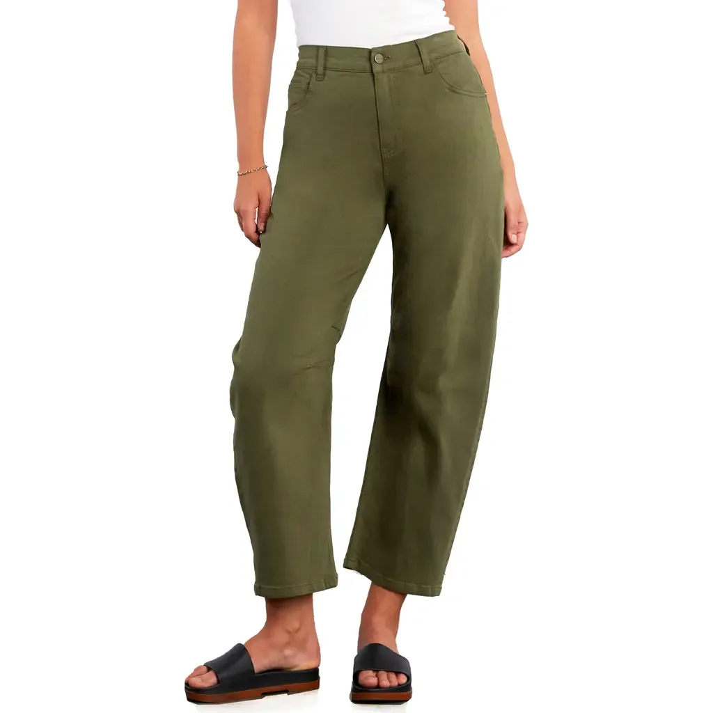 Valerie High Waist Ankle Barrel Jeans by HINT OF BLU