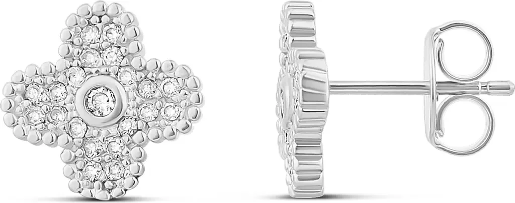 Pavé Clover Stud Earrings by SHYMI