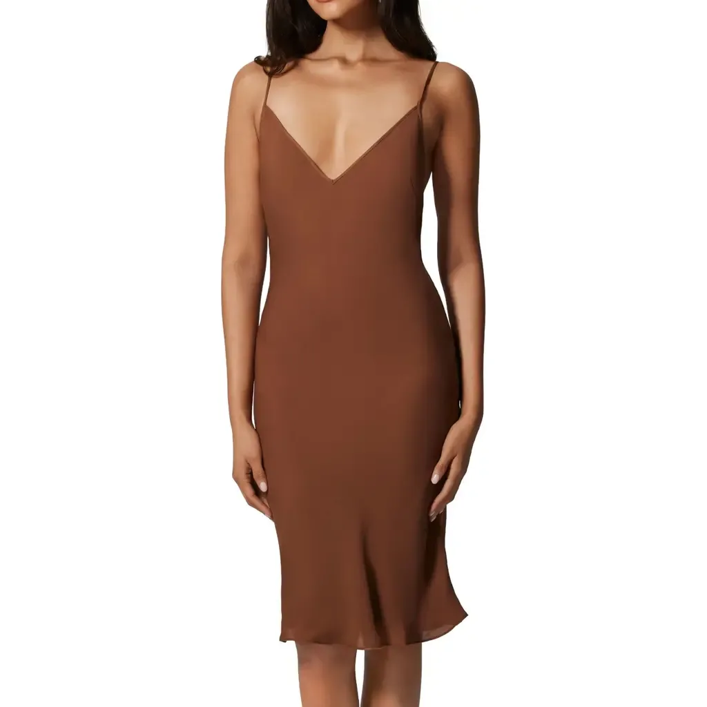 Georgette V-Back Slip Dress by Kiki de Montparnasse