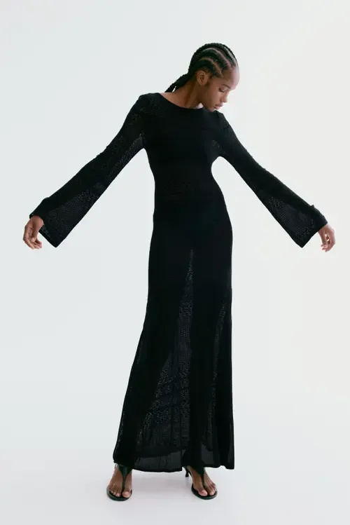 Pointelle-Knit Maxi Dress by H&M