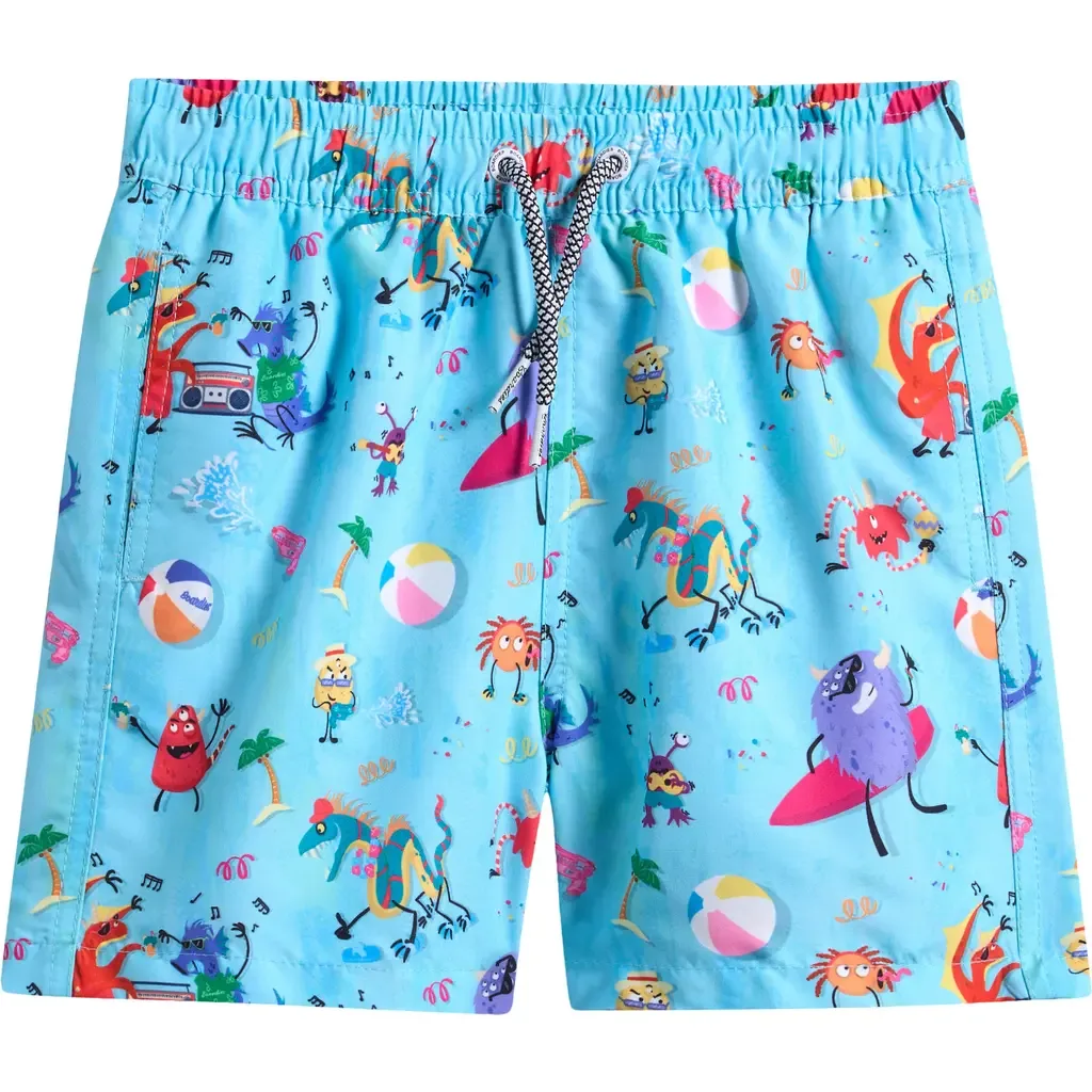 Beach Print Swim Trunks by Boardies