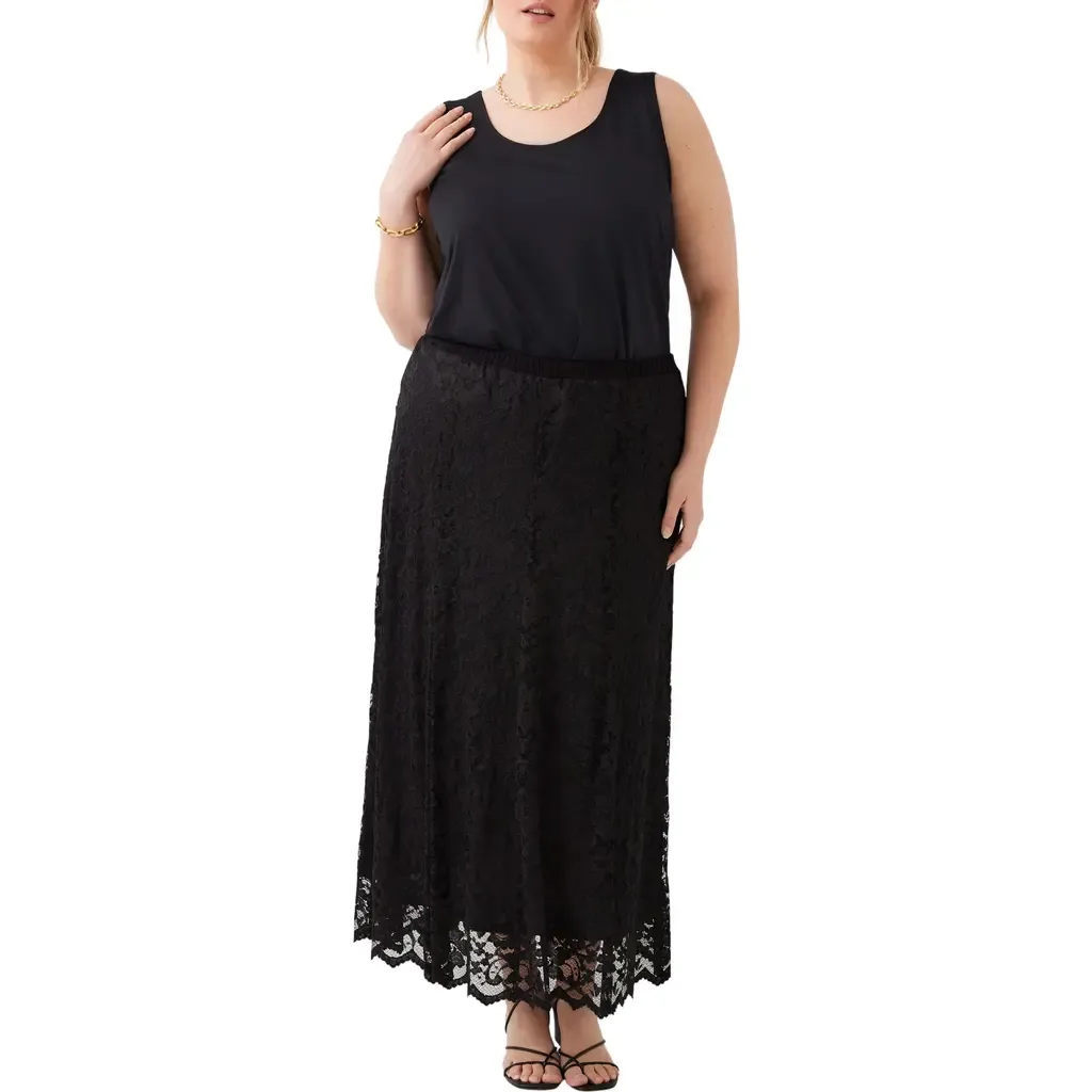 Lace Midi Skirt by Karen Kane