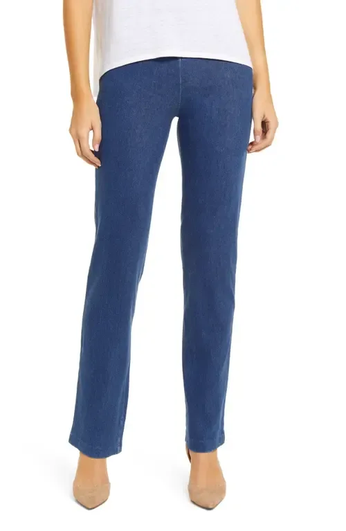 Lyssentials High Waist Straight Leg Stretch Denim Jeans by Lysse