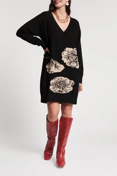 Skye V Neck Dress by Frances Valentine