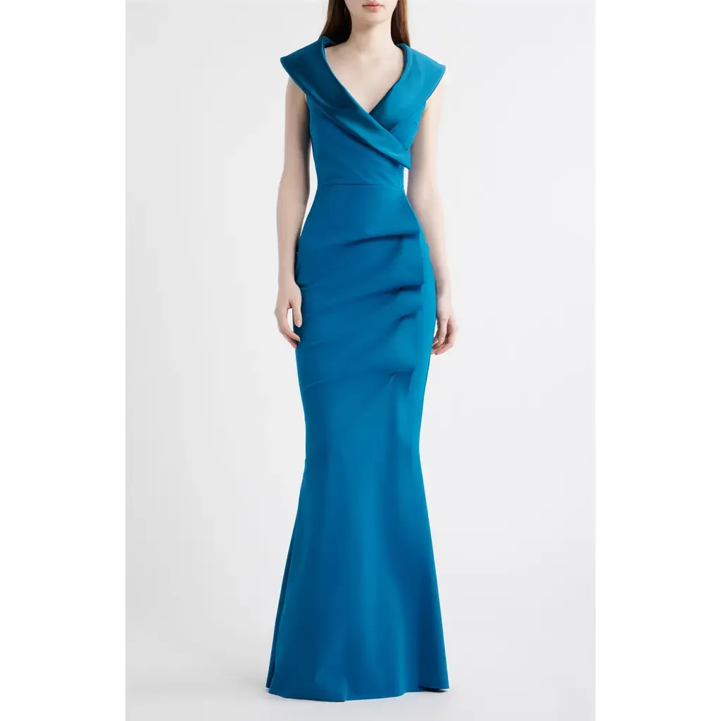 Fiy Satin Trim Mermaid Gown by Chiara Boni La Petite Robe