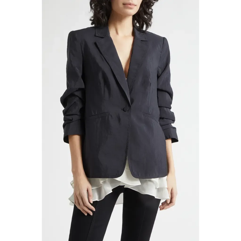 Khloe Tumbled Woven Blazer by Cinq à Sept