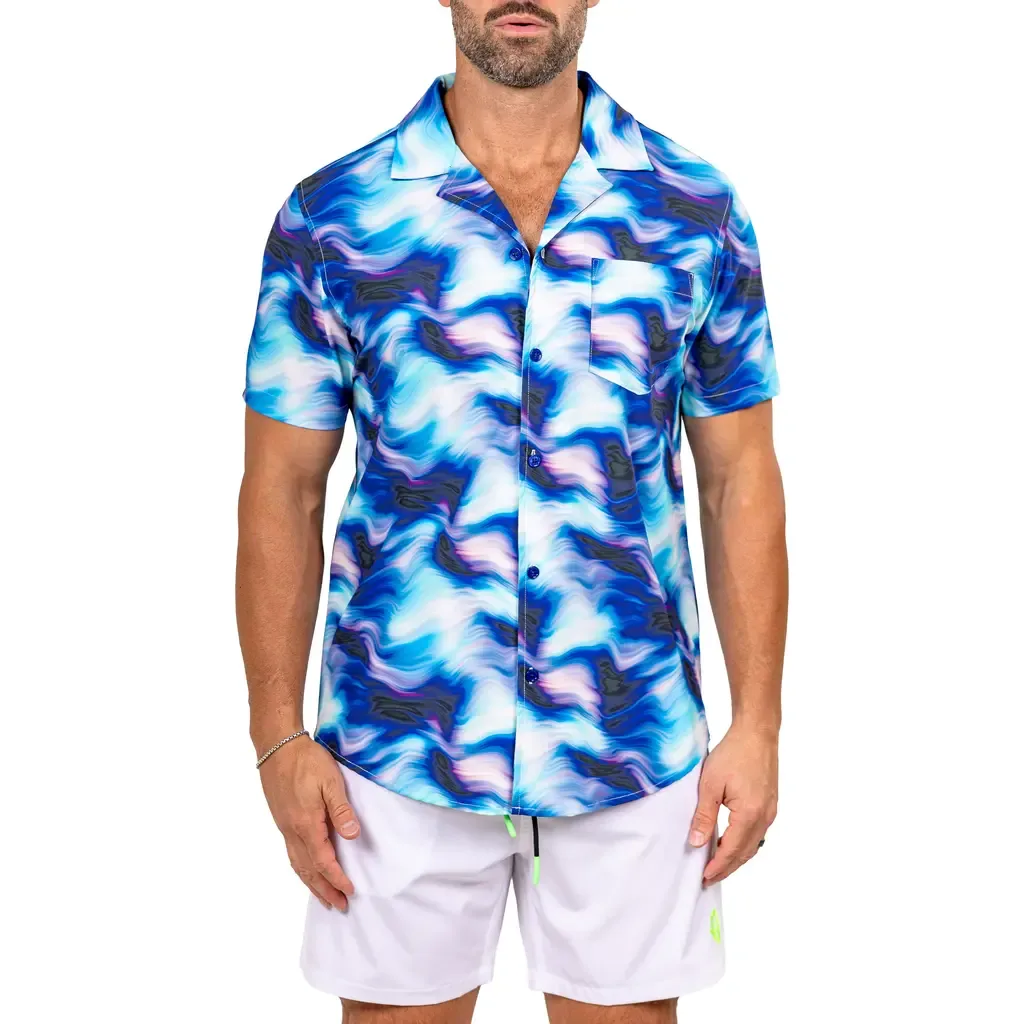 Marthy Blue Camp Shirt by Maceoo