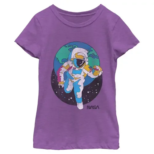 Retro Astronaut Graphic Short Sleeve T-Shirt by NASA
