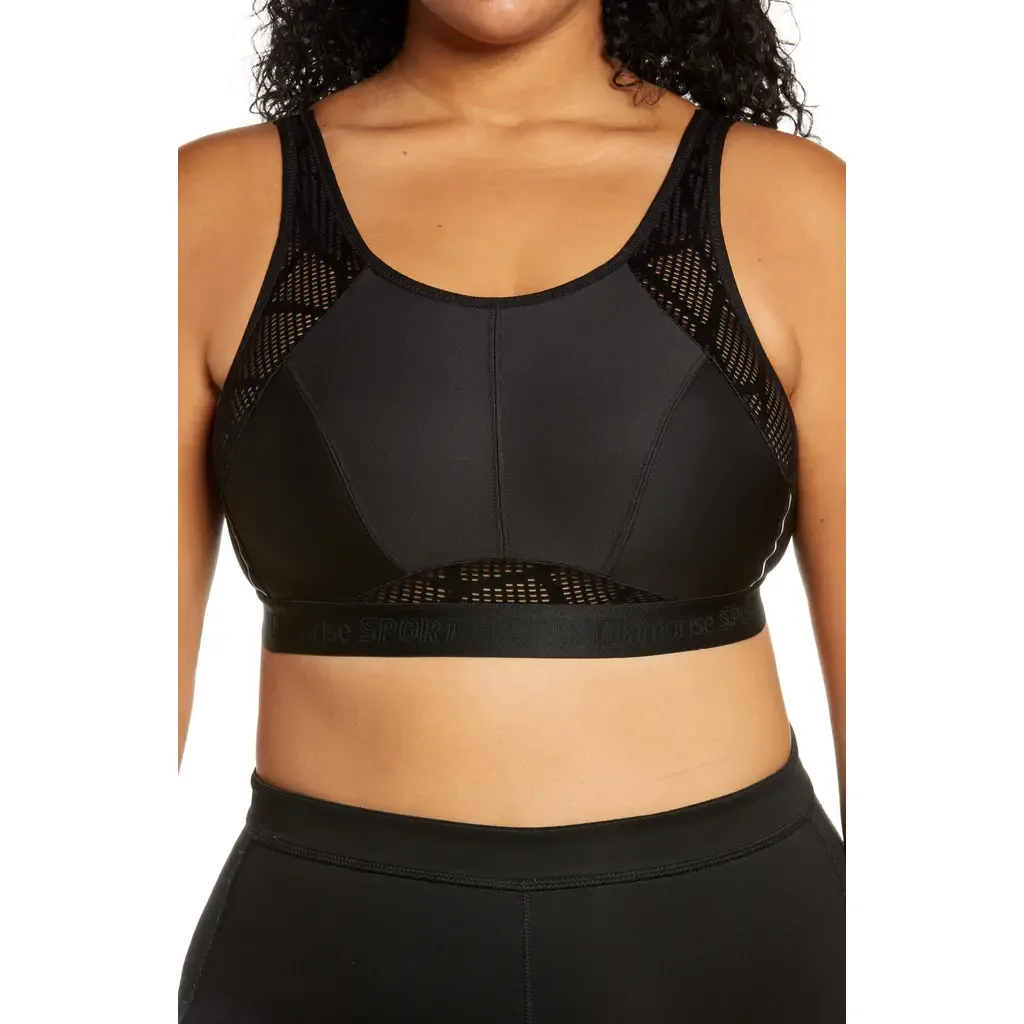 No-Sweat Full Figure Mesh Sports Bra by Glamorise