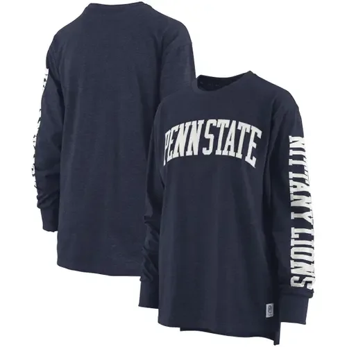 Pressbox Heathered Penn State Nittany Lions Two-Hit Canyon Long Sleeve T-Shirt by PRESSBOX
