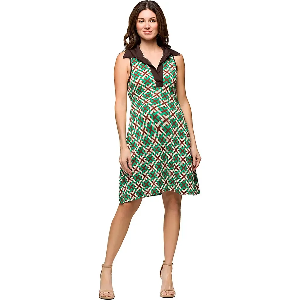 Maternity Sleeveless Collared Mini Dress by 24seven Comfort Apparel