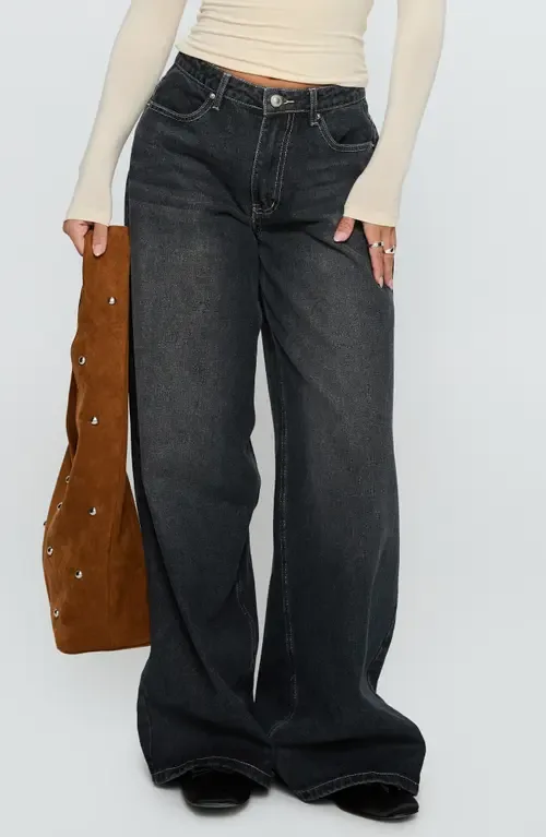 Naylor Baggy Wide Leg Jeans by Princess Polly