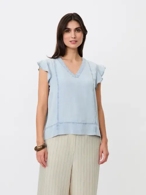 Madalali Denim V-Neck Blouse by Masai Copenhagen
