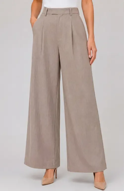 High Waist Pleated Wide Leg Ankle Pants by Liverpool