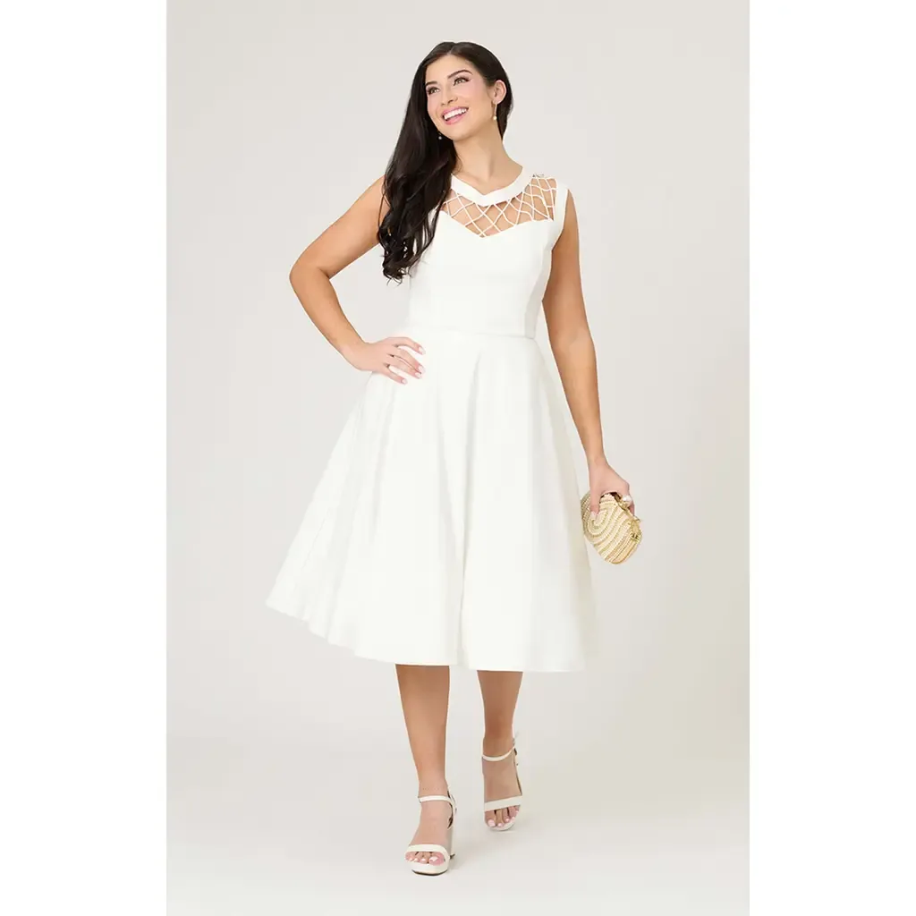 Diamond Cutout Swing Dress by Unique Vintage