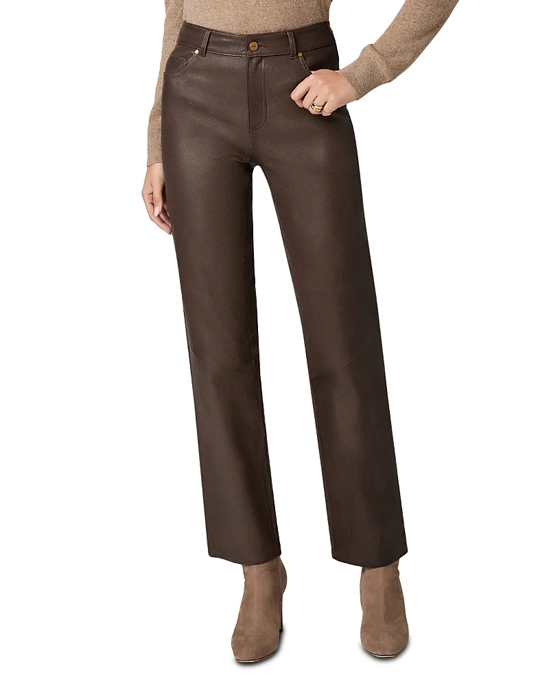 Stevie Stretch Leather Pants by PAIGE