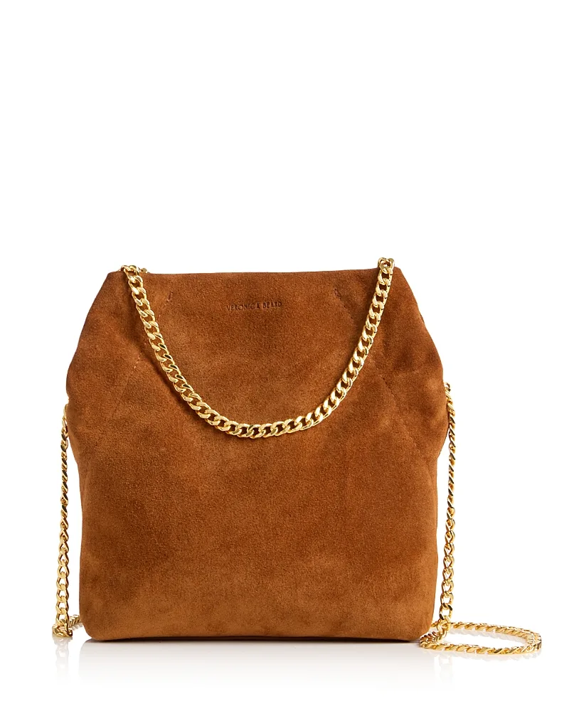 Slouch Small Suede & Leather Crossbody Bag by Veronica Beard