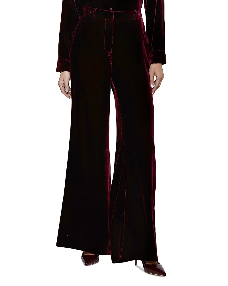 Pilar Velvet Wide Leg Pants by L'AGENCE