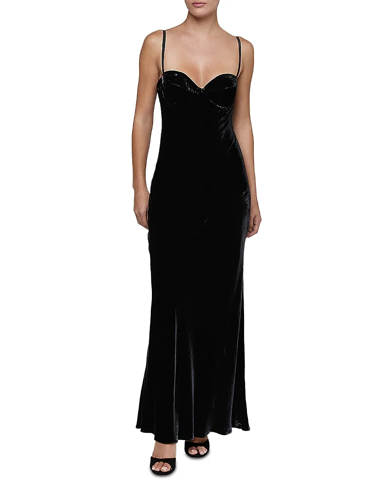 Sayla Velvet Bias Cut Maxi Dress by L'AGENCE