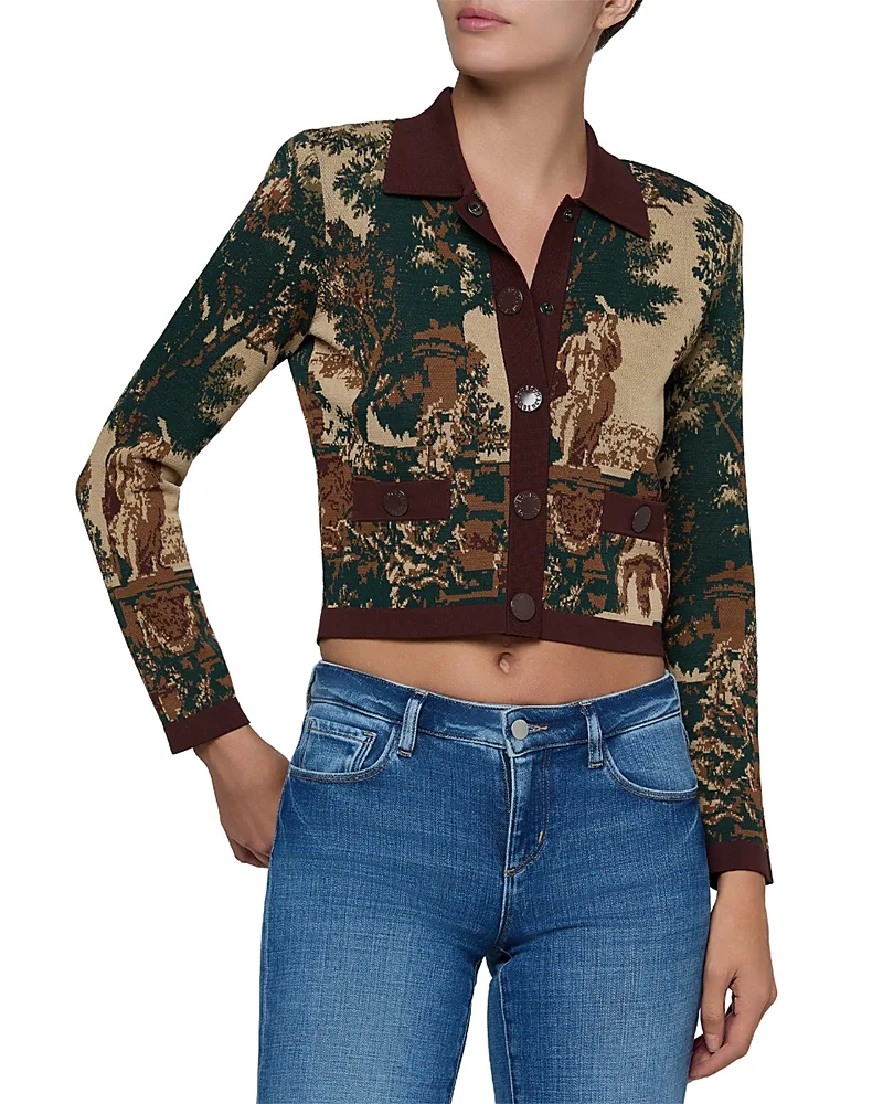 Osiris Jacquard Collared Cardigan