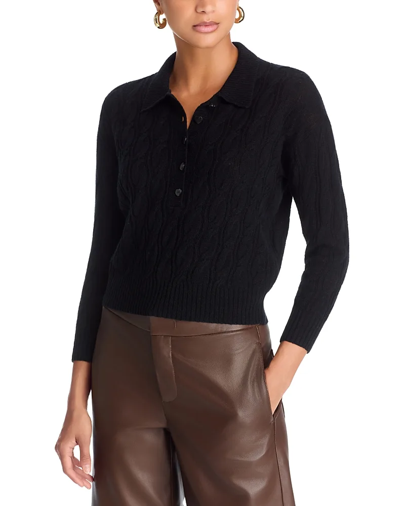 Airy Cable Knit Wool Sweater by L'AGENCE