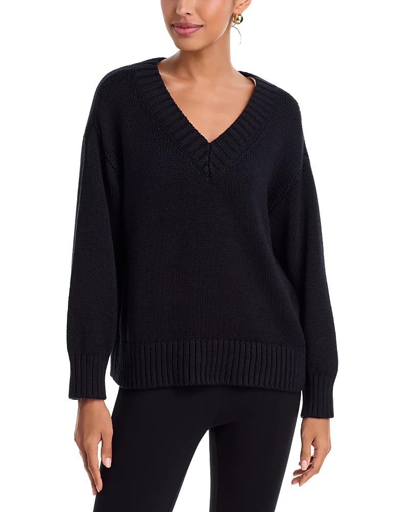 Paxton Cotton V-Neck Sweater by L'AGENCE