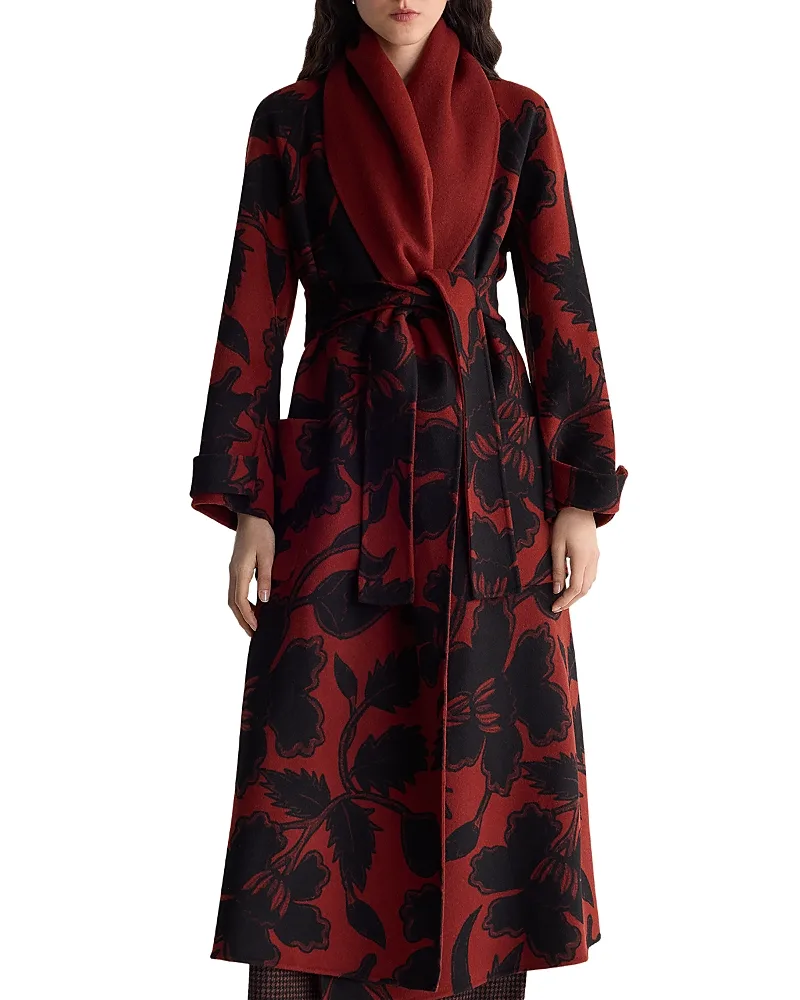 Montana Floral Print Wool Coat by Diane Von Furstenberg