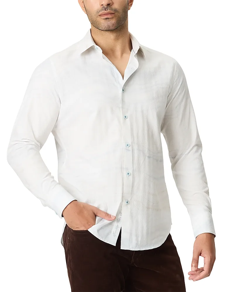 Glenmore Long Sleeve Cotton Shirt - Stone by Robert Graham