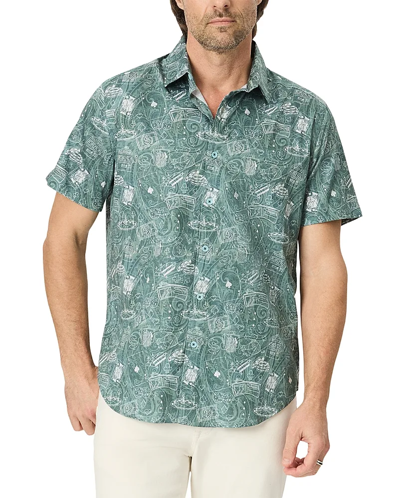 The Vault Short Sleeve Cotton Stretch Shirt by Robert Graham